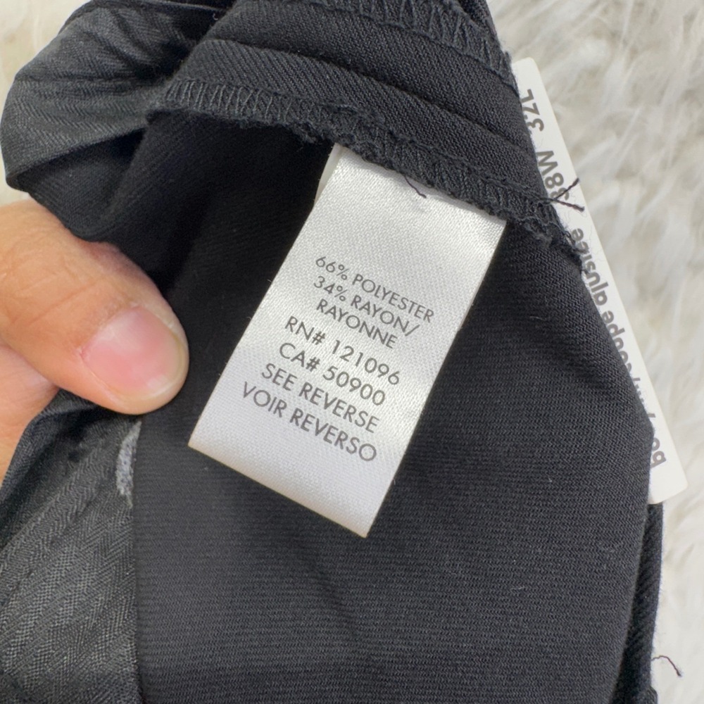 Calvin Klein Dress Pants 38x32 Black Slim Fit Business Casual Modern Minimalist - Picture 4 of 9